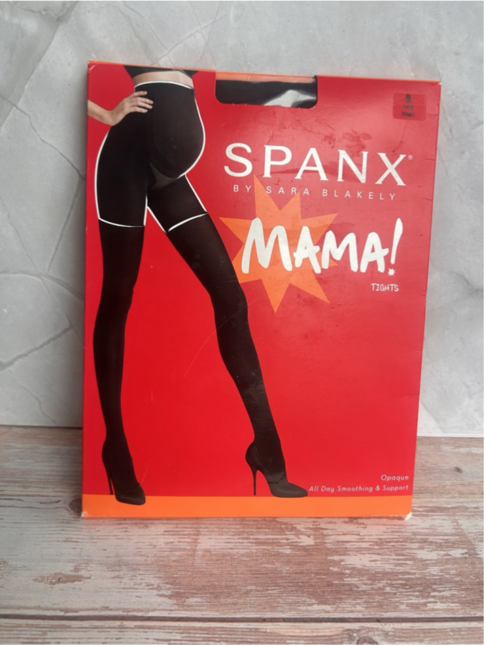 Spanx Mama Tights Opaque Smoothing And Support Very Black Size B Maternity